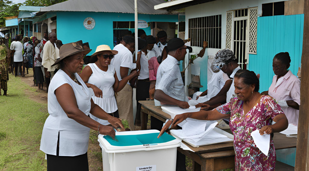 Voting in Guyana