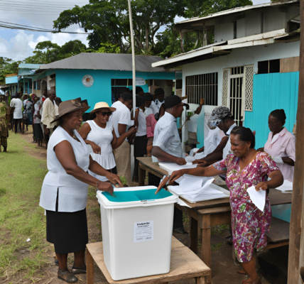 Voting in Guyana