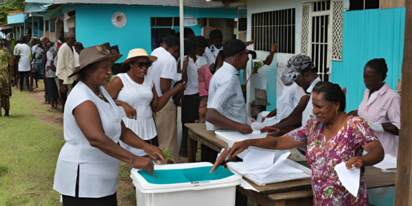 Voting in Guyana